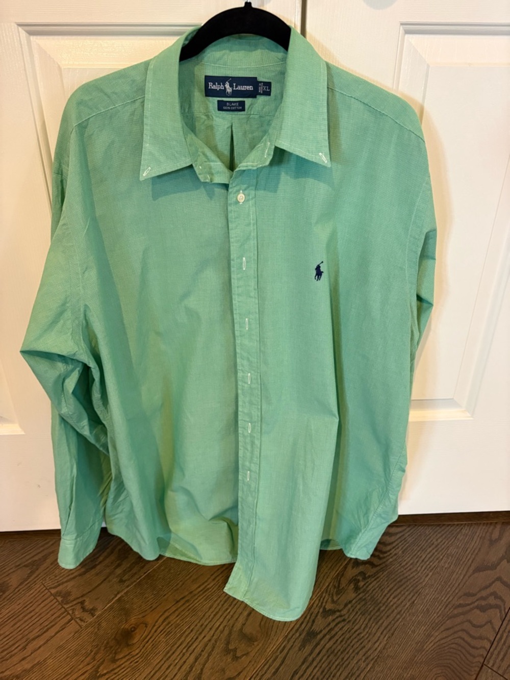 Ralph Lauren Green Gingham Long-Sleeve Button-Up Shirt